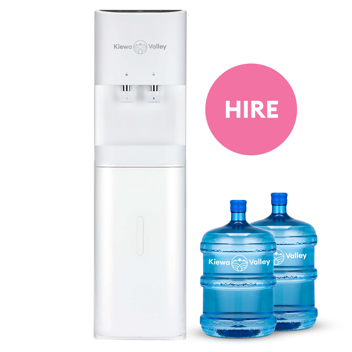 Premium Water Cooler (White) – Bottom Loaded (+ 3 free 15L bottles) - Annual Hire
