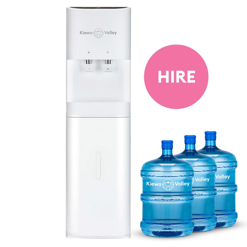 Premium Water Cooler (White) – Bottom Loaded (+ 4 free 15L bottles) - Annual Hire