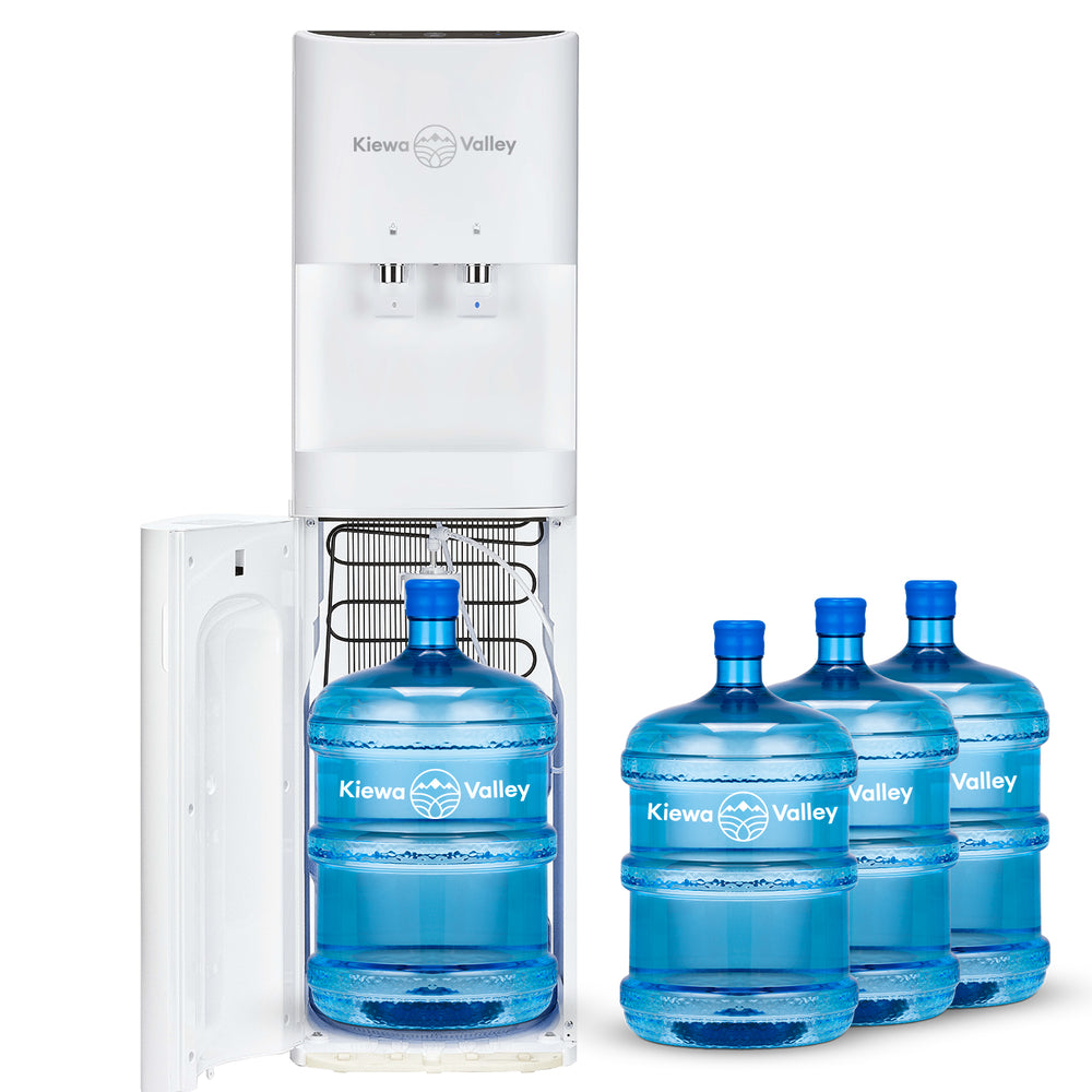 Premium Water Cooler (White) – Bottom Loaded (+ 4 free 15L bottles) - Annual Hire