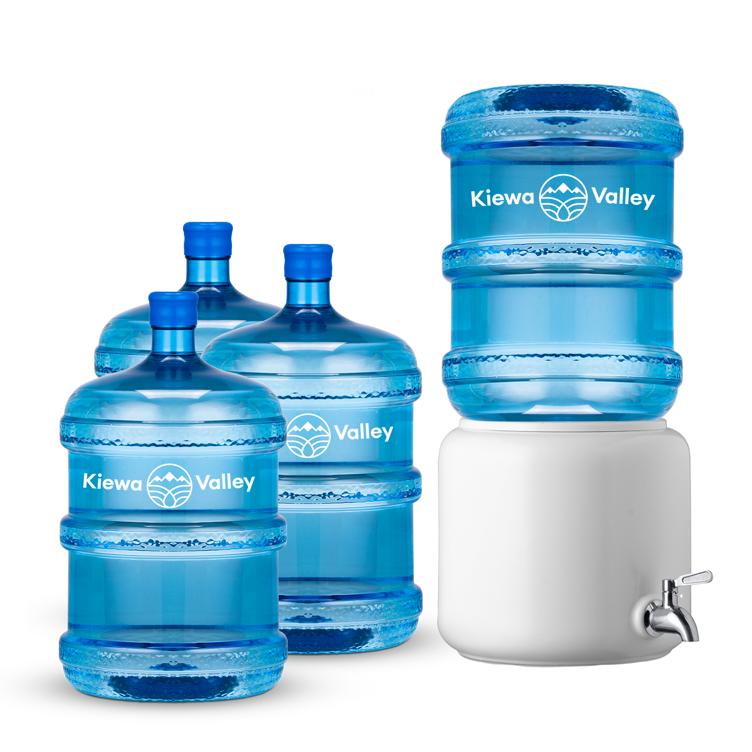 Premium Ceramic Dispenser – “Wonder Well - Lily” (Dispenser + 4 x 15L bottles)