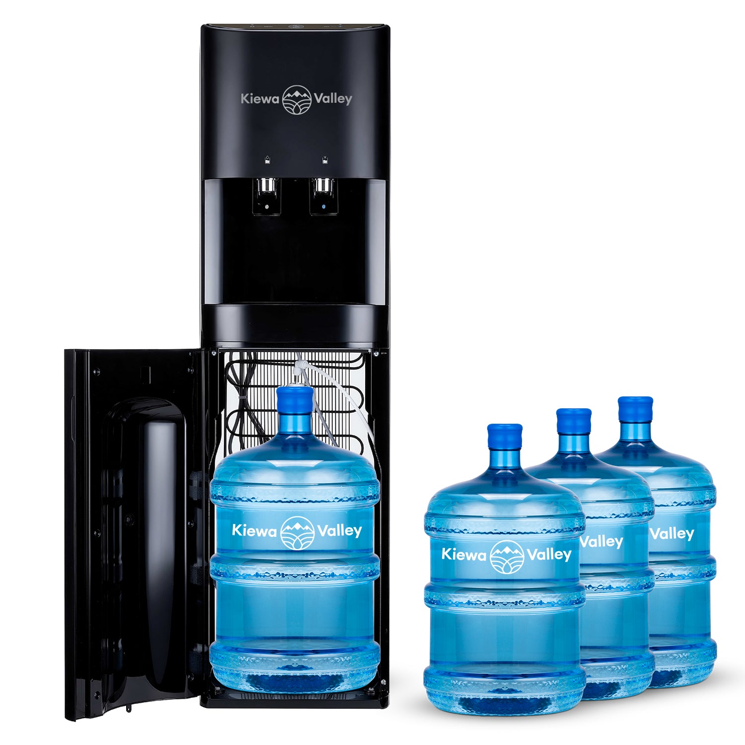 Premium Water Cooler (Black) – Bottom Loaded (+ 4 free 15L bottles) - Annual Hire