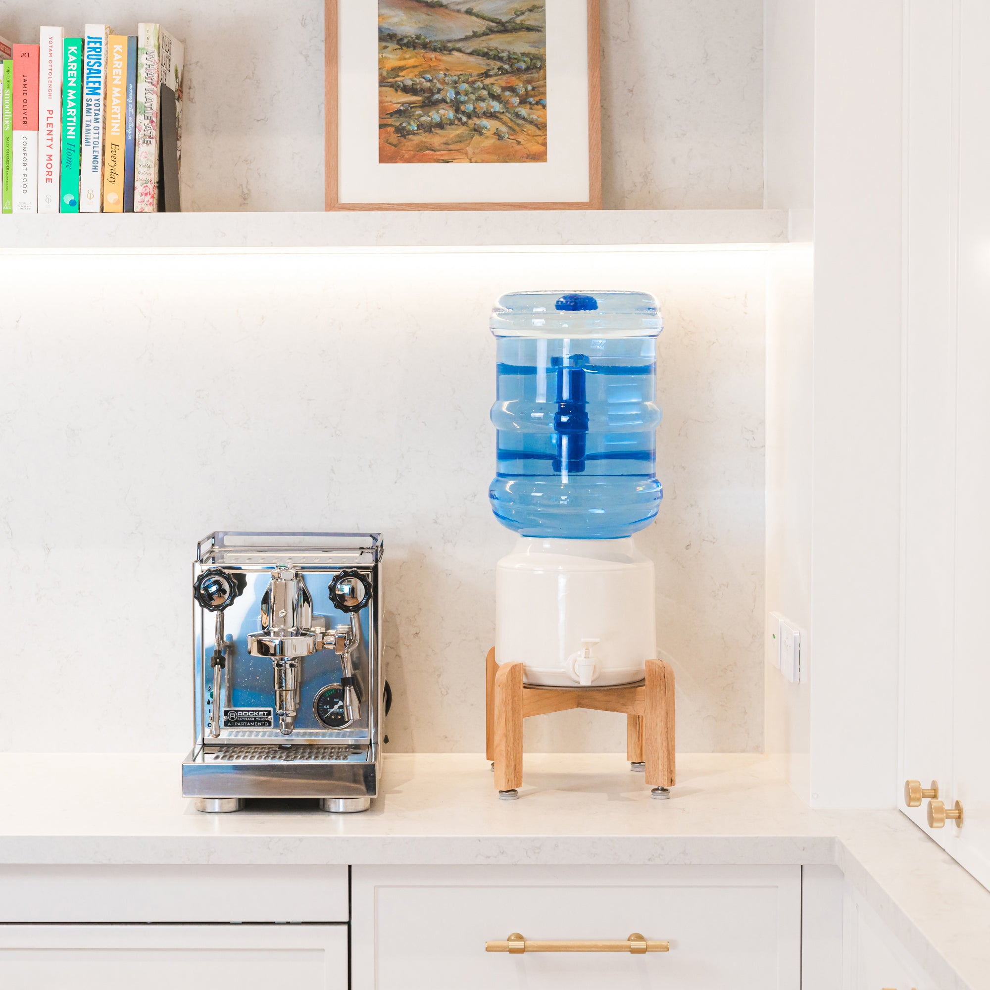 White Ceramic Pack (Ceramic Dispenser + 4 x 15L bottles)
