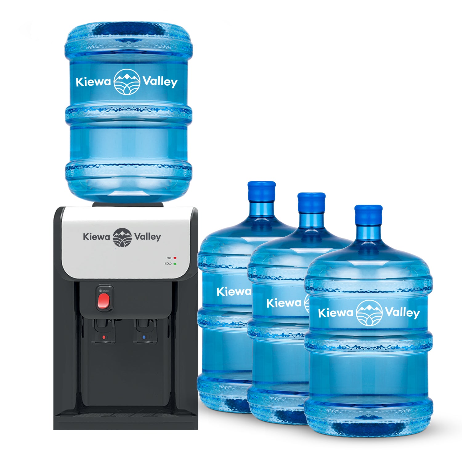 Contemporary Benchtop Water Cooler (+ 4 free 15L bottles) - Annual Hire