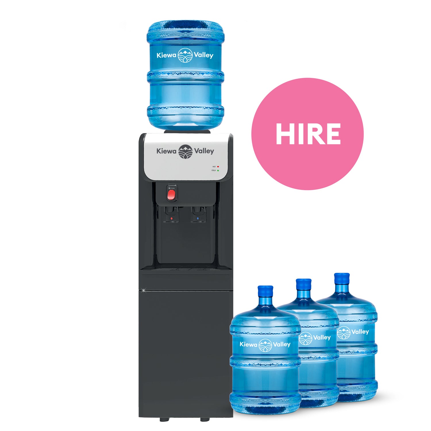 Contemporary Water Cooler (+ 4 free 15L bottles) - Annual Hire